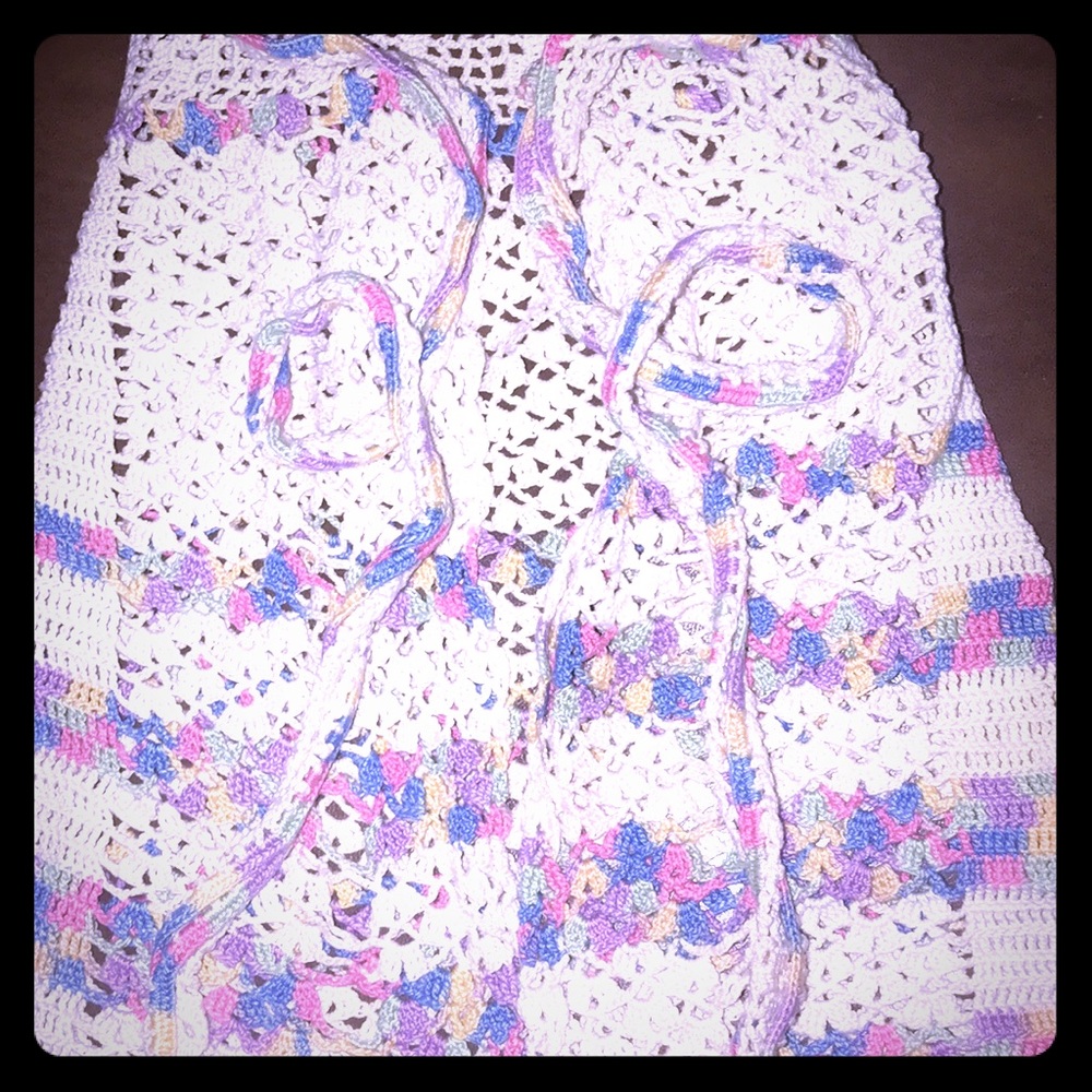 Cream Waist Knit Apron